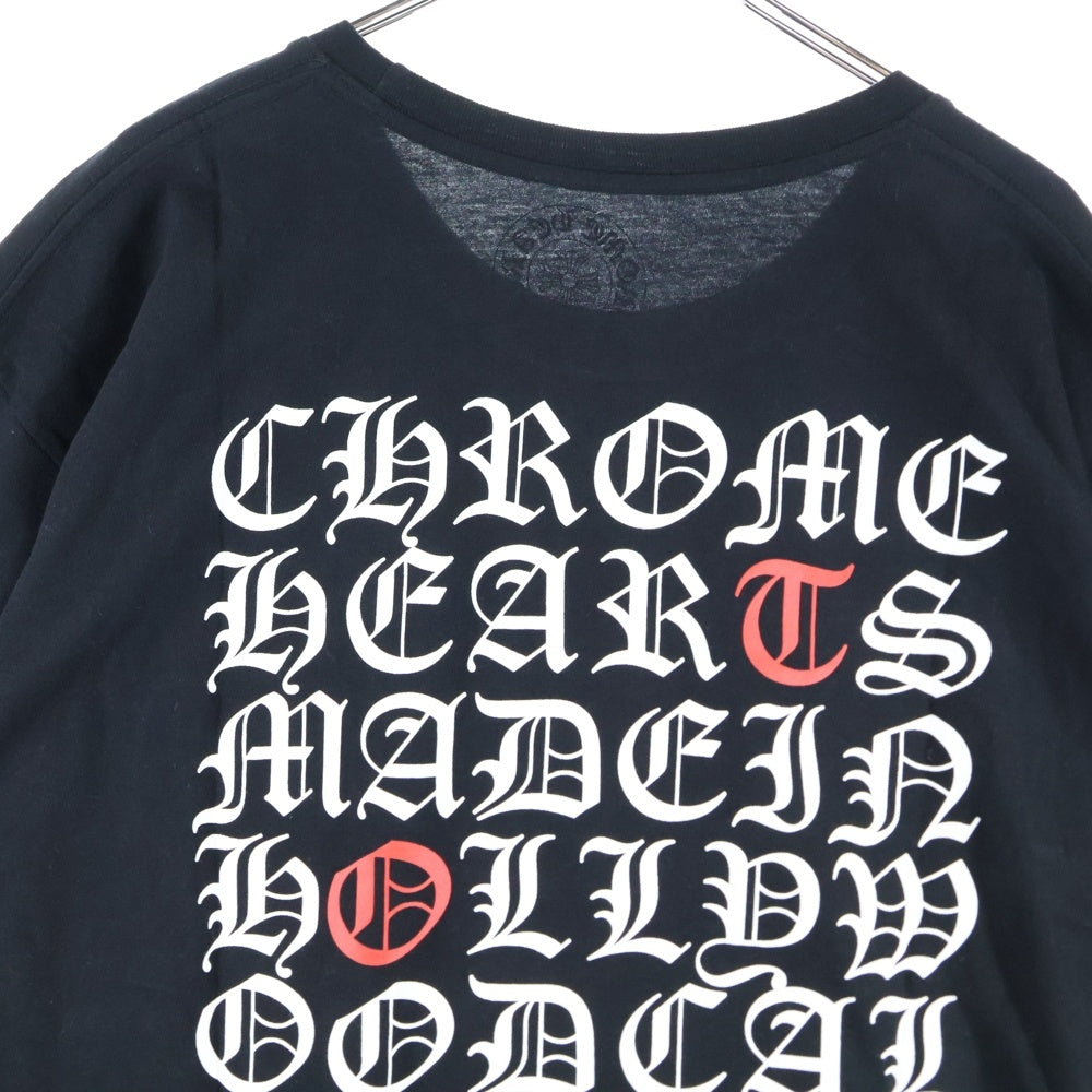CHROME HEARTS(クロムハーツ) made in Hollywood Tokyo Exclusive メイドインハリウッド 東京 限定 バック英字プリント クルーネック 半袖Tシャツ カットソー ブラック