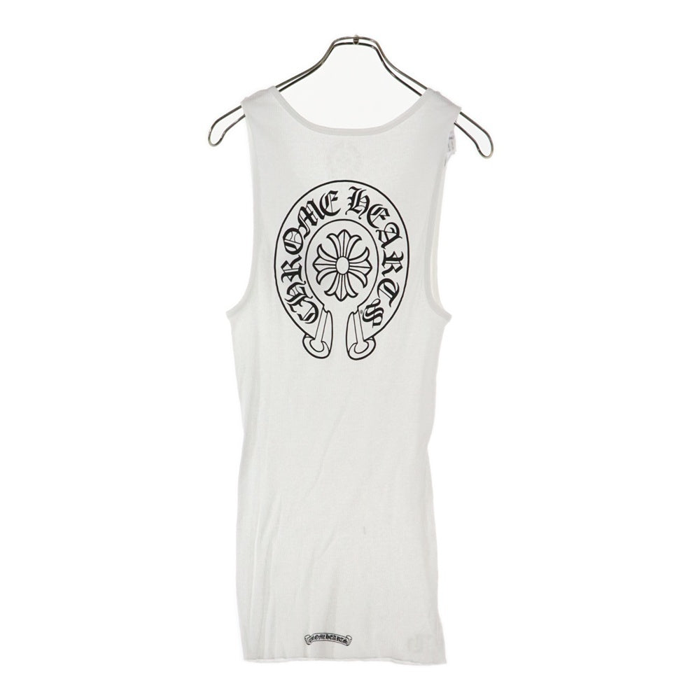 CHROME HEARTS(クロムハーツ) RIB TANK ロゴプリントリブタンクトップ ホワイト