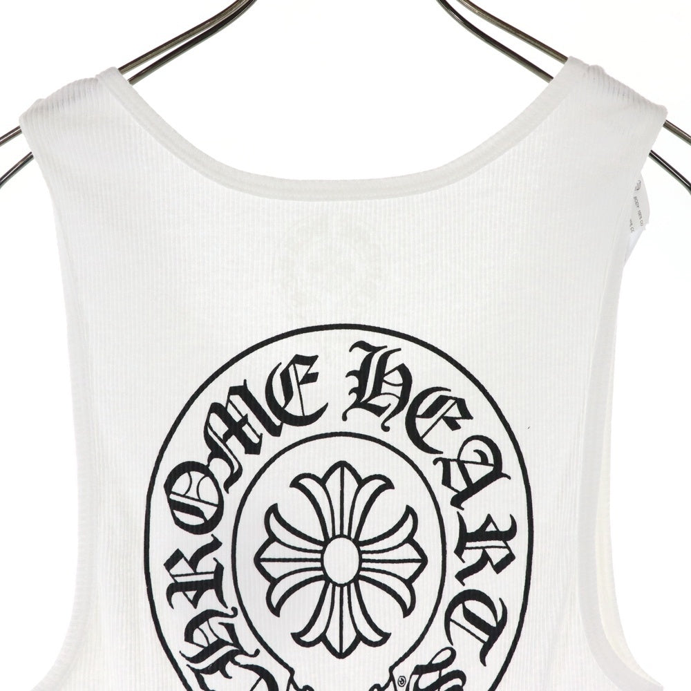 CHROME HEARTS(クロムハーツ) RIB TANK ロゴプリントリブタンクトップ ホワイト