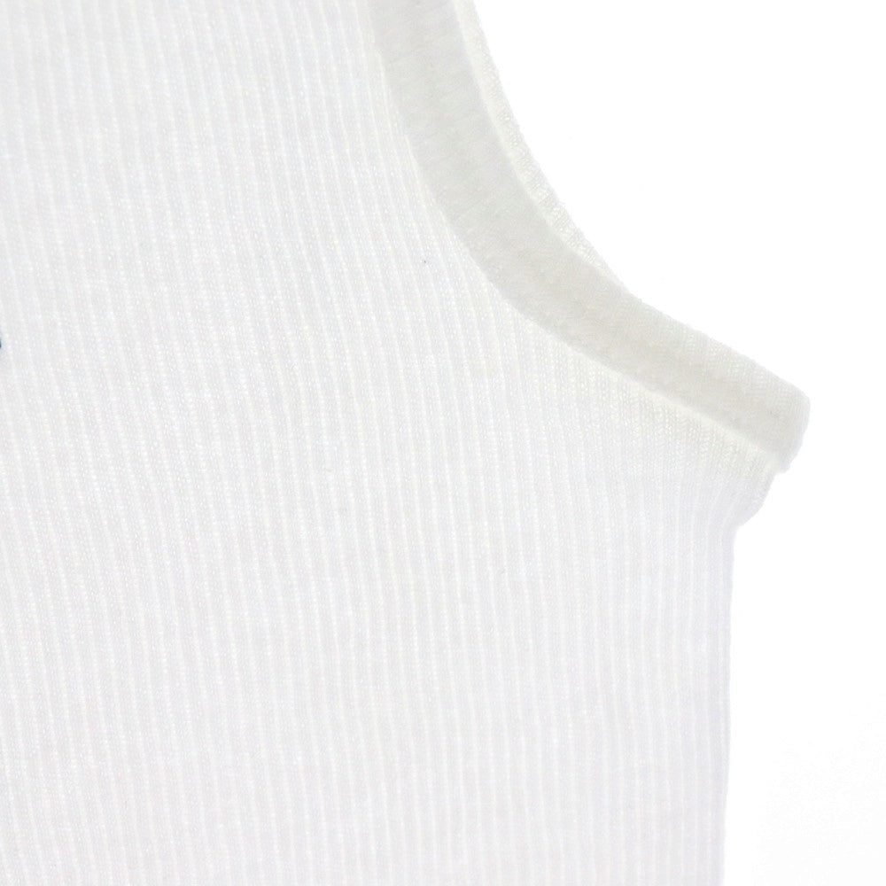 CHROME HEARTS(クロムハーツ) RIB TANK サイドロゴプリントリブタンクトップ ホワイト