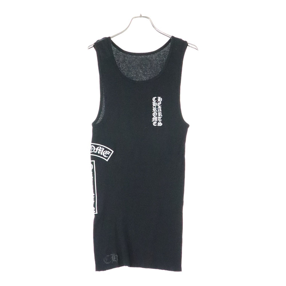 CHROME HEARTS(クロムハーツ) RIB TANK サイドロゴプリントリブタンクトップ ブラック
