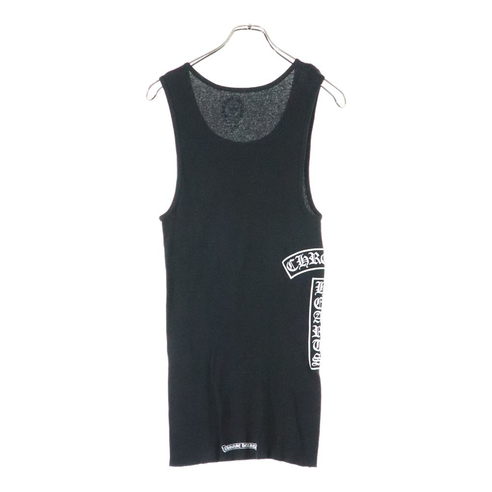 CHROME HEARTS(クロムハーツ) RIB TANK サイドロゴプリントリブタンクトップ ブラック