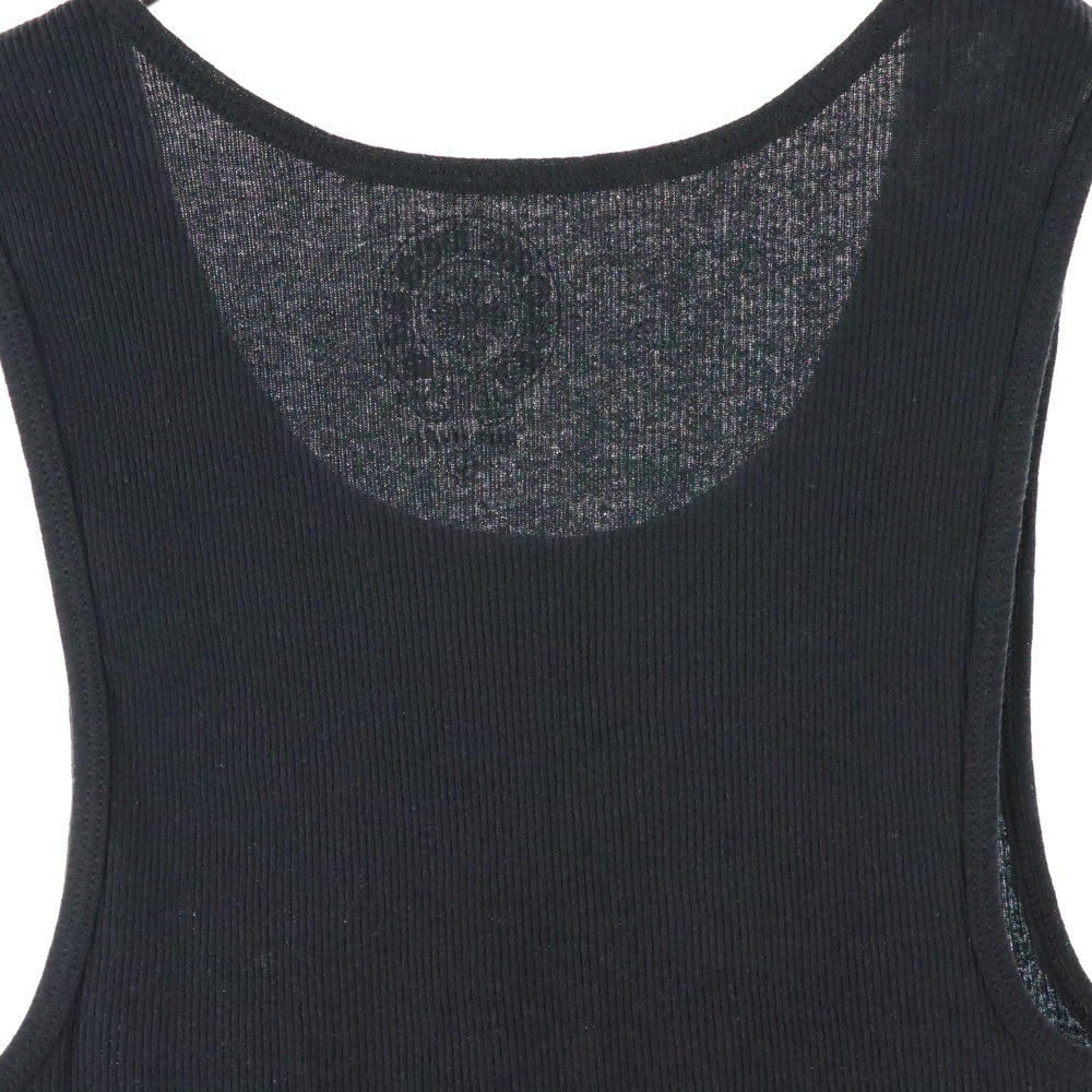 CHROME HEARTS(クロムハーツ) RIB TANK サイドロゴプリントリブタンクトップ ブラック