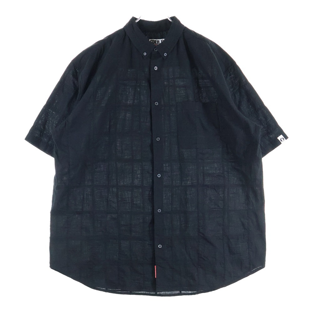 SUPREME(シュプリーム) 25SS ×GOODENOUGH Patchwork Shirt グッドイナフ パッチワーク半袖シャツ ブラック