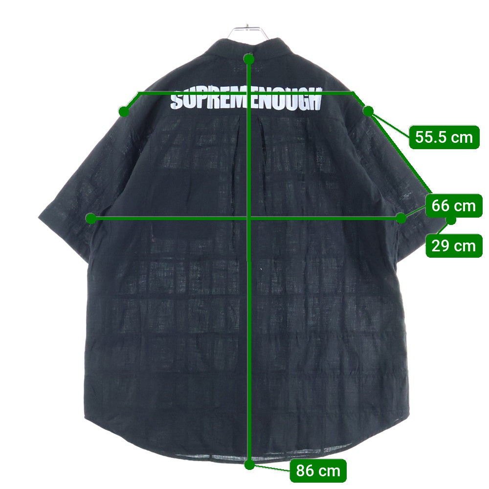 SUPREME(シュプリーム) 25SS ×GOODENOUGH Patchwork Shirt グッドイナフ パッチワーク半袖シャツ ブラック