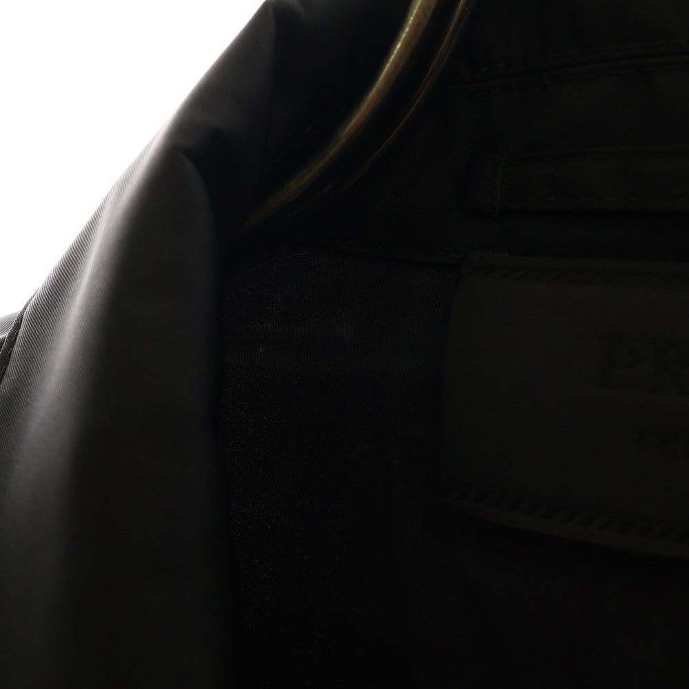PRADA(プラダ) Re-Nylon ロゴプレート付き ナイロンジップアップジャケット ブラック SGB684 S211 1WQ8