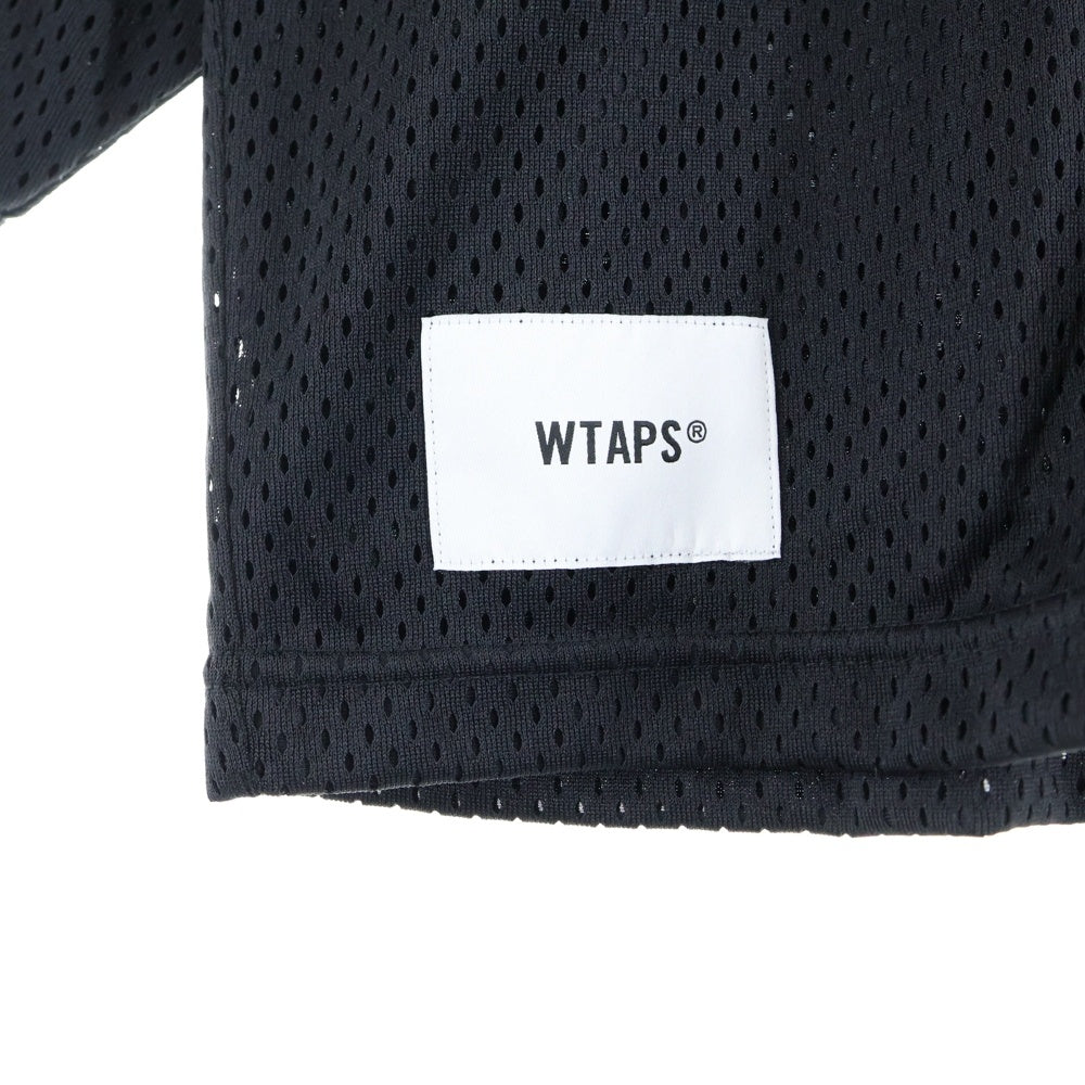 WTAPS(ダブルタップス) 25SS Netminder LS Poly ロゴメッシュ長袖カットソー ブラック 251ATDT-CSM23