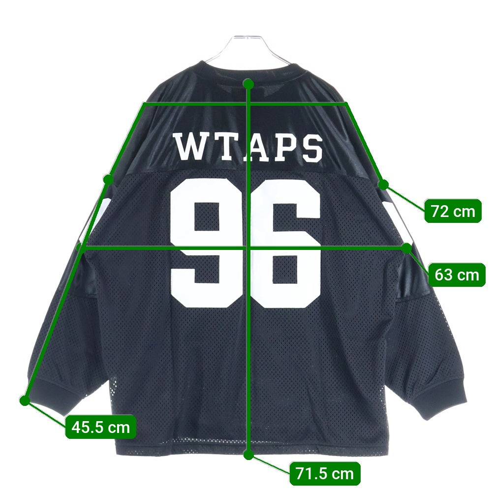 WTAPS(ダブルタップス) 25SS Netminder LS Poly ロゴメッシュ長袖カットソー ブラック 251ATDT-CSM23