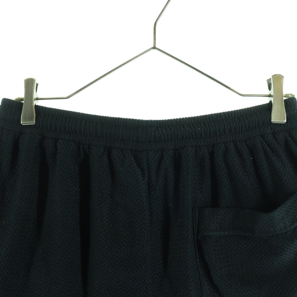 WTAPS(ダブルタップス) 24SS WUS 02 SHORTS POLY. ERA ロゴプリント メッシュ ハーフパンツ ブラック 241ATDT-CSM37