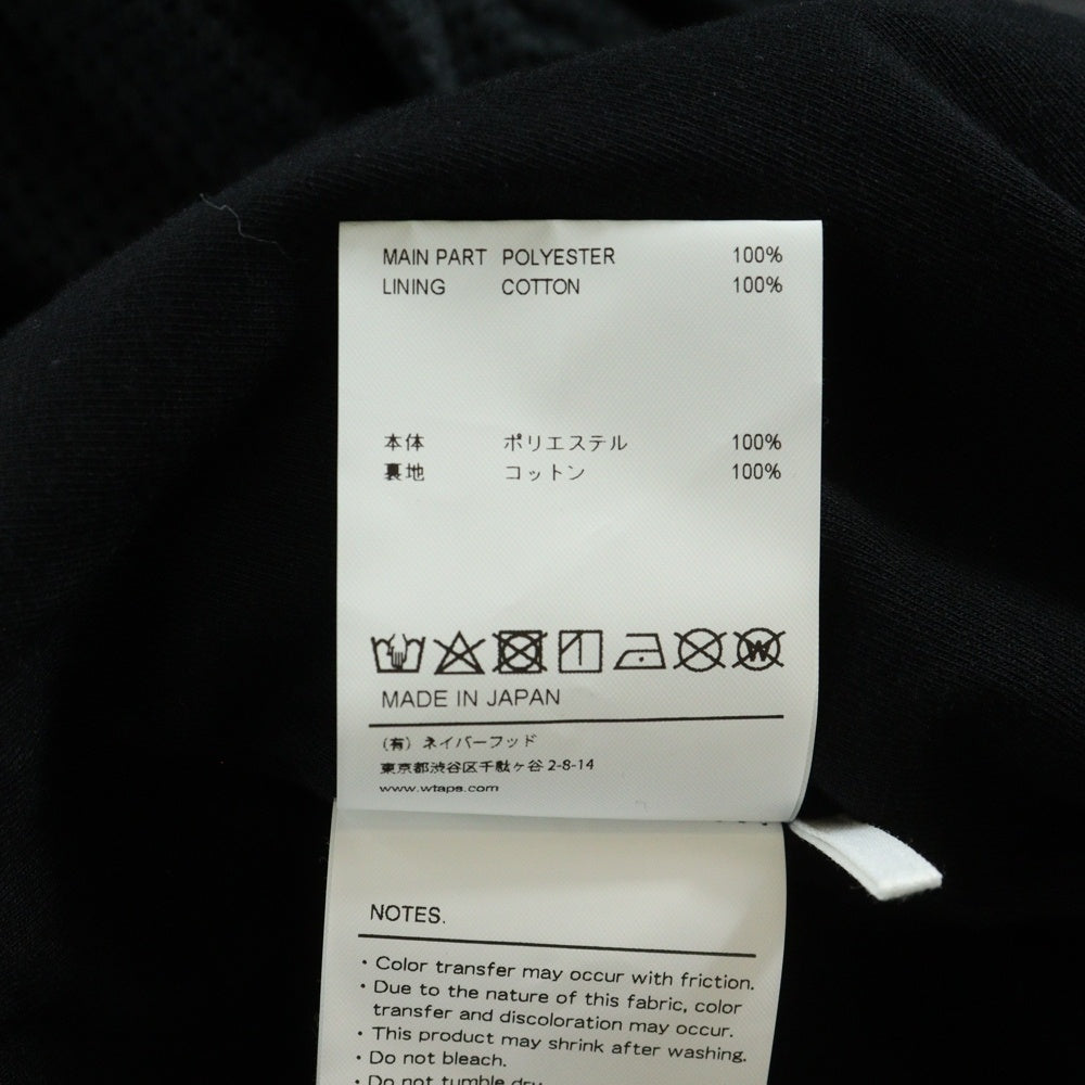 WTAPS(ダブルタップス) 24SS WUS 02 SHORTS POLY. ERA ロゴプリント メッシュ ハーフパンツ ブラック 241ATDT-CSM37