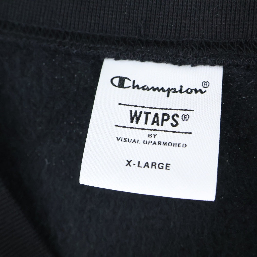 WTAPS(ダブルタップス) 24AW×Champion Academy Crew Neck チャンピオン スウェットトレーナー ブラック C8-B024