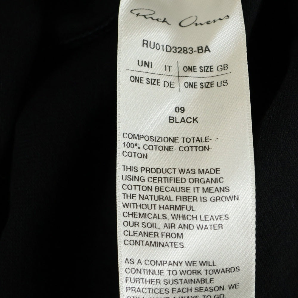 Rick Owens(リックオウエンス) 24SS LIDO TOMMY オーバーサイズTシャツ ブラック RU01D3283-BA