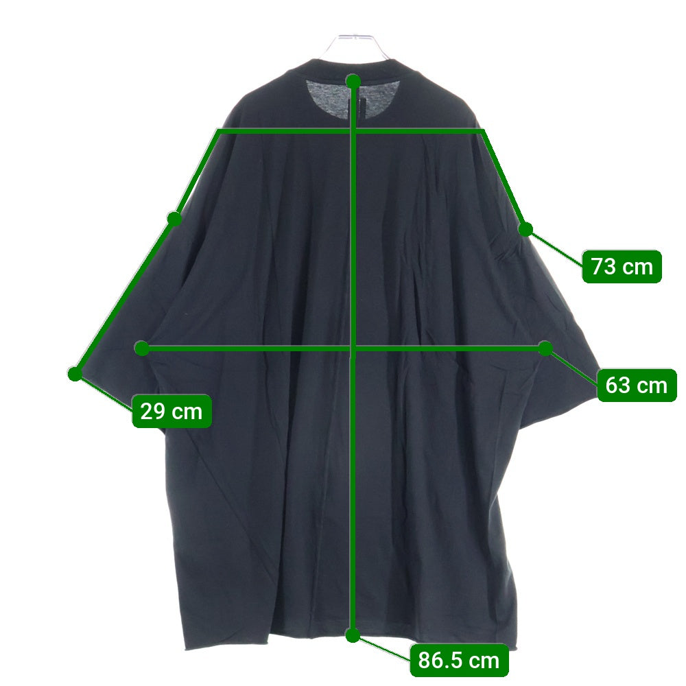 DRKSHDW(ダークシャドウ) オーバーサイズトミーTシャツ 半袖カットソー 半袖Tシャツ ブラック DU01D1259-RN