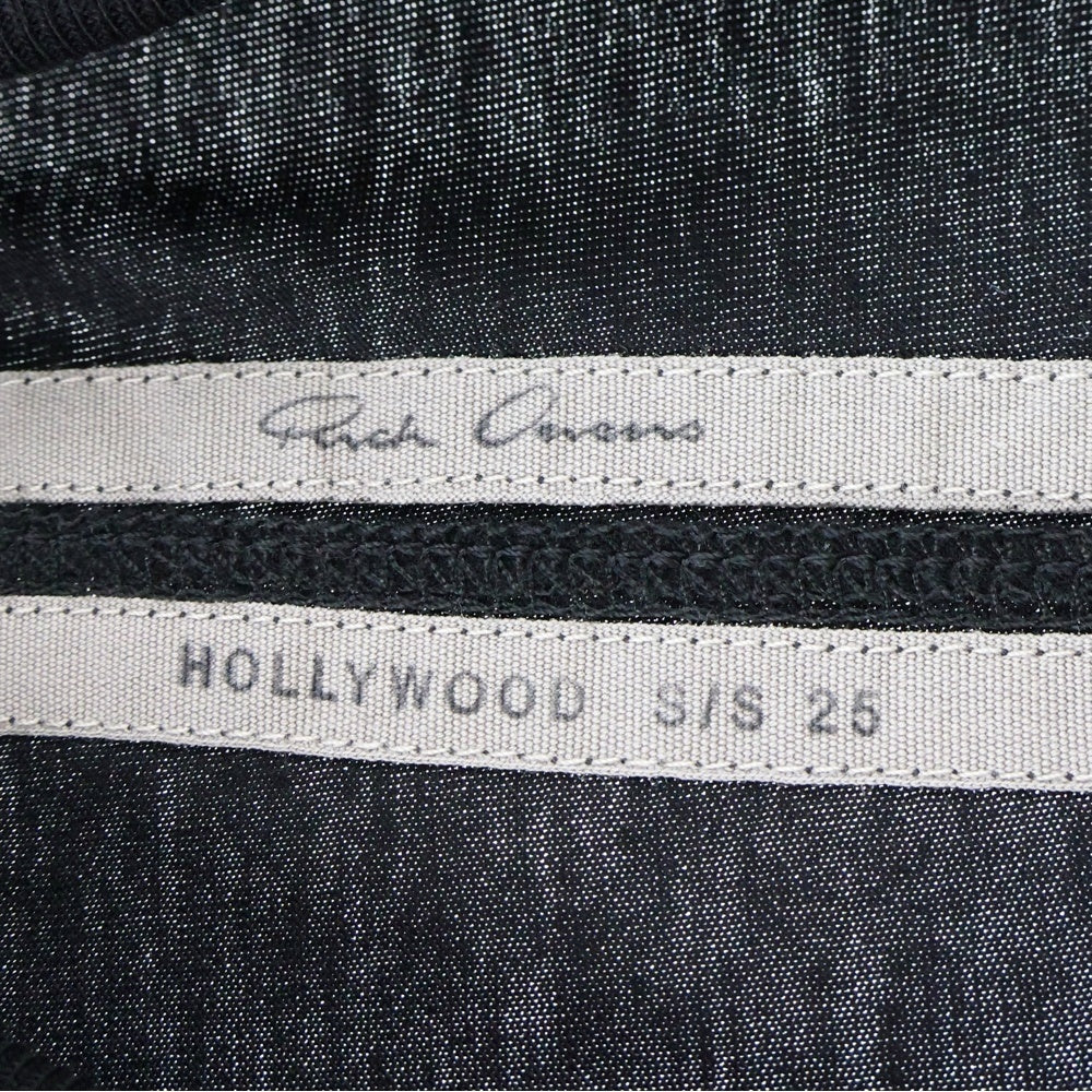 Rick Owens(リックオウエンス) 25SS コットン半袖Tシャツ ブラック RU01E5232-JA