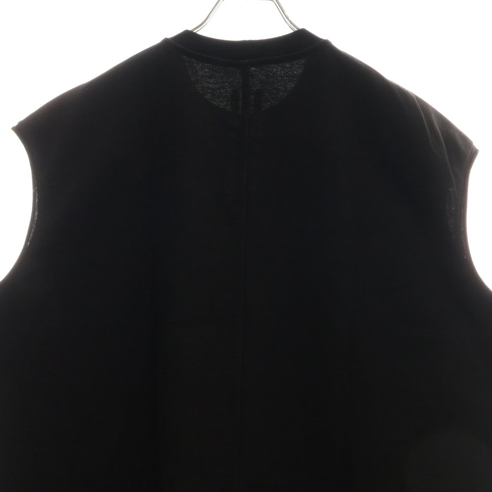 Rick Owens(リックオウエンス) 24SS TARP T タープノースリーブカットソー オーバーサイズ ブラック RU01D3160-BA