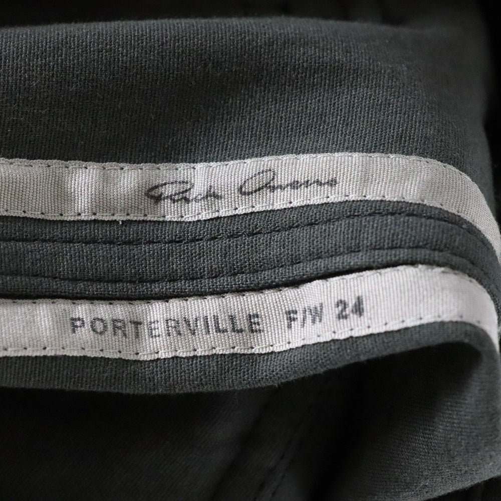 Rick Owens(リックオウエンス) 24AW MASTODON CARGO マストドンカーゴ レザー パンツ ブラック RU02D6396-LSV