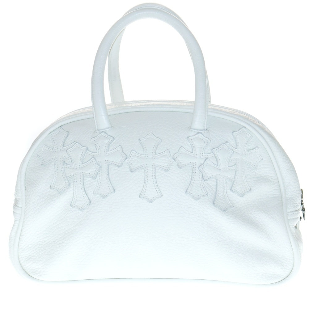 CHROME HEARTS(クロムハーツ) GYM SM ジムバッグ スモール レザー ハンドバッグ ホワイト/シルバー