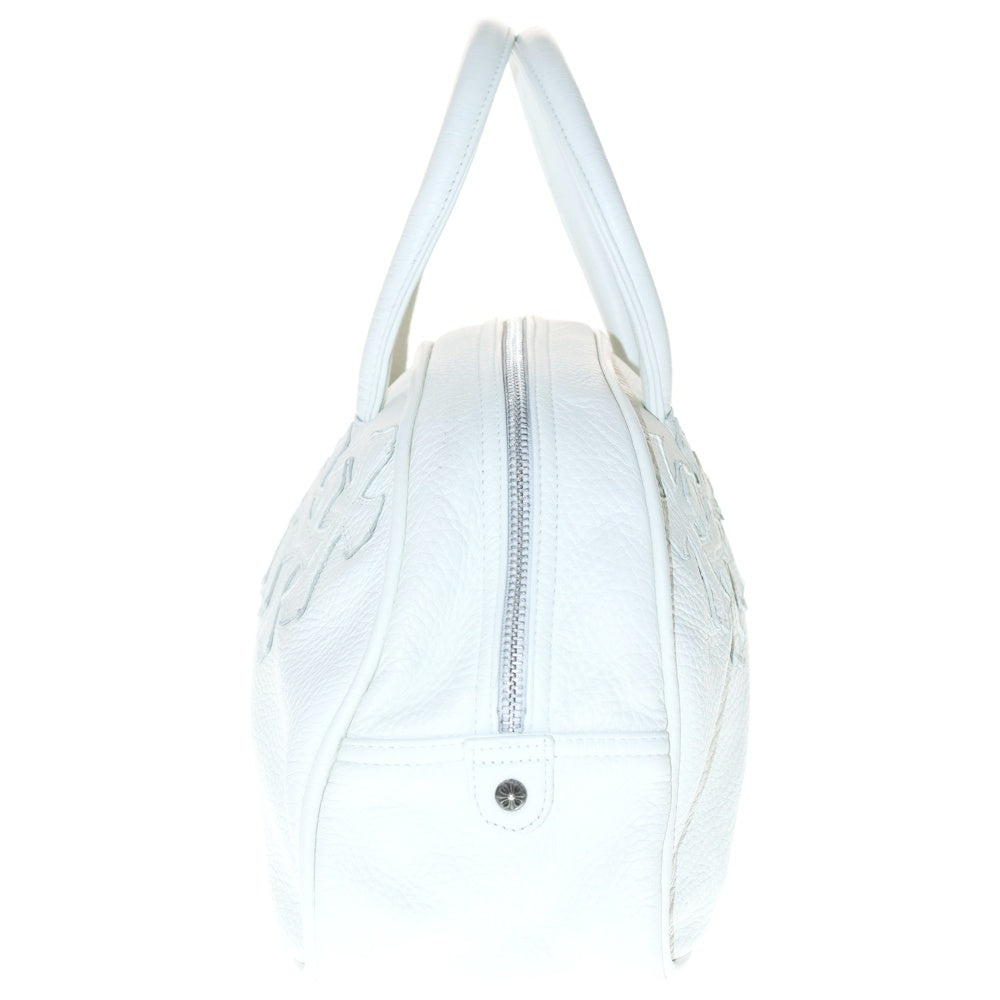 CHROME HEARTS(クロムハーツ) GYM SM ジムバッグ スモール レザー ハンドバッグ ホワイト/シルバー