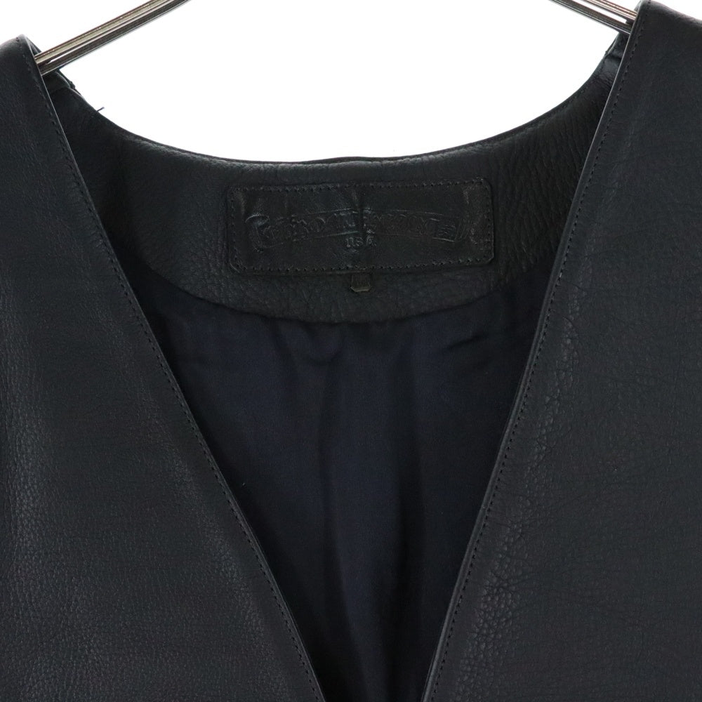 CHROME HEARTS(クロムハーツ) CLASSC 2B LTHR クラシック クロスボール レザーベスト ブラック