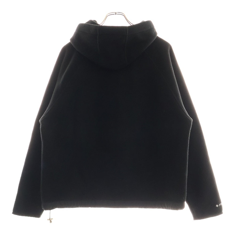 CHROME HEARTS(クロムハーツ) YNT U DETENT HDPL FLC クロスボールボタン プルオーバー フリースパーカー ブラック/シルバー