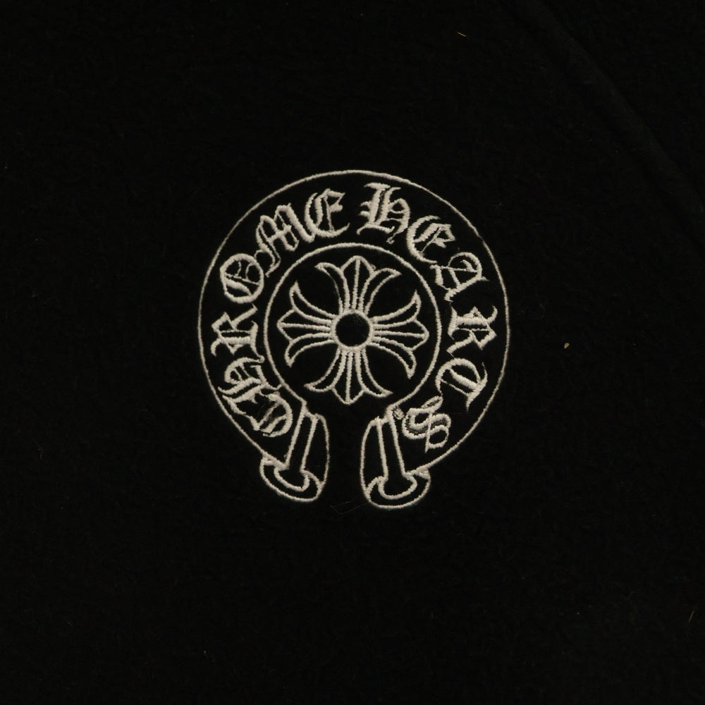 CHROME HEARTS(クロムハーツ) YNT U DETENT HDPL FLC クロスボールボタン プルオーバー フリースパーカー ブラック/シルバー