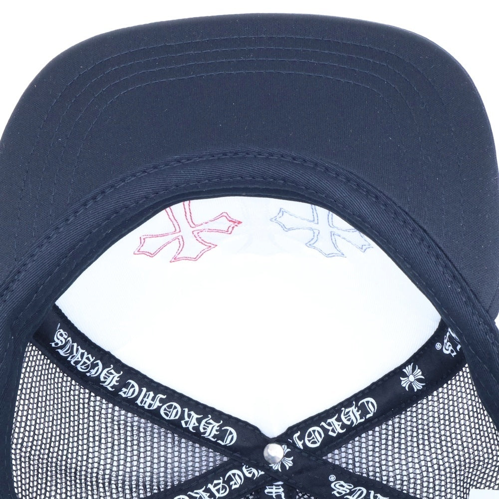 CHROME HEARTS(クロムハーツ) TRUCKER CAP トリコロール セメタリー クロスパッチ トラッカー キャップ 帽子 ブラック/ホワイト/マルチ
