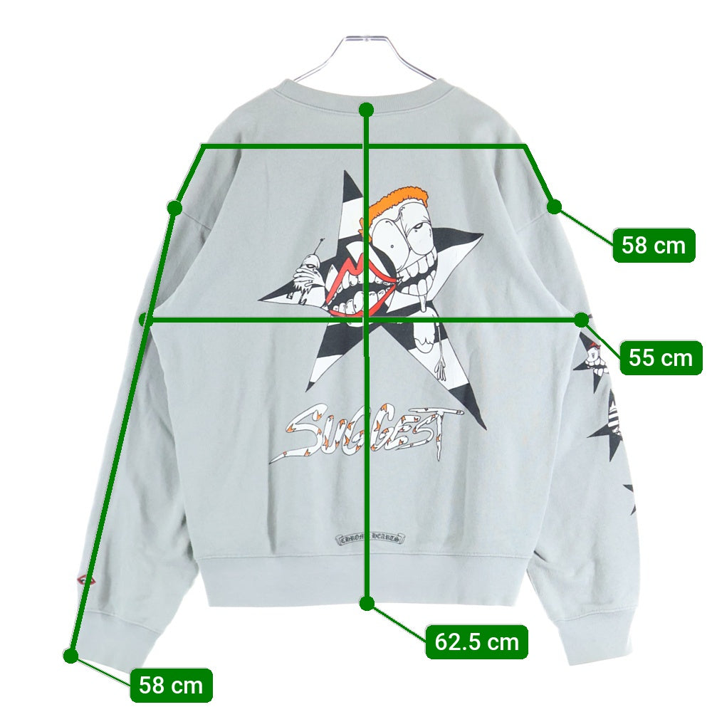 CHROME HEARTS(クロムハーツ) 20SS ×MATTY BOY PPO SUGGEST SPACE GRY SWTSHRT マッティボーイ サジェストスペースグレー クルーネック スウェットトレーナー グレー