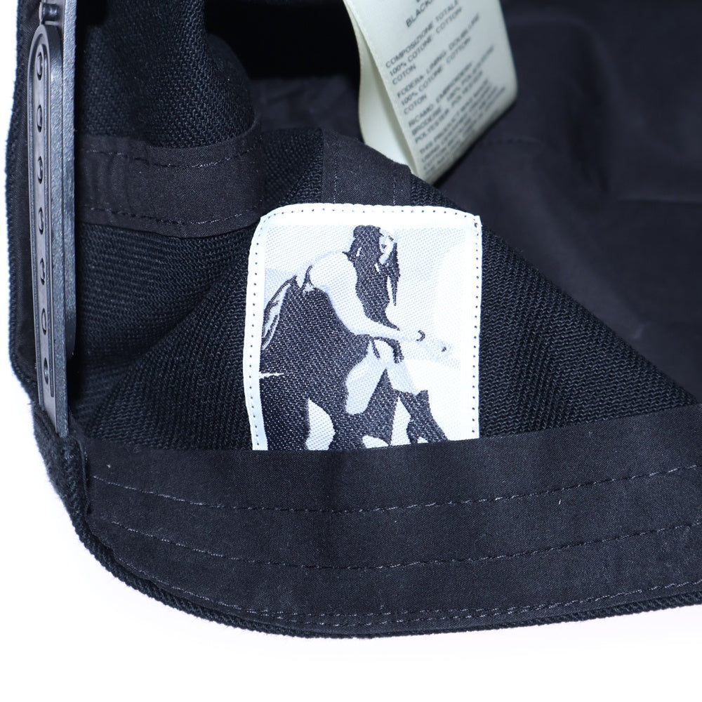 DRKSHDW(ダークシャドウ) 24AW BASEBALL CAP ポータービル刺繍 ベースボールキャップ 帽子 ブラック DA02D2478-DOEM6