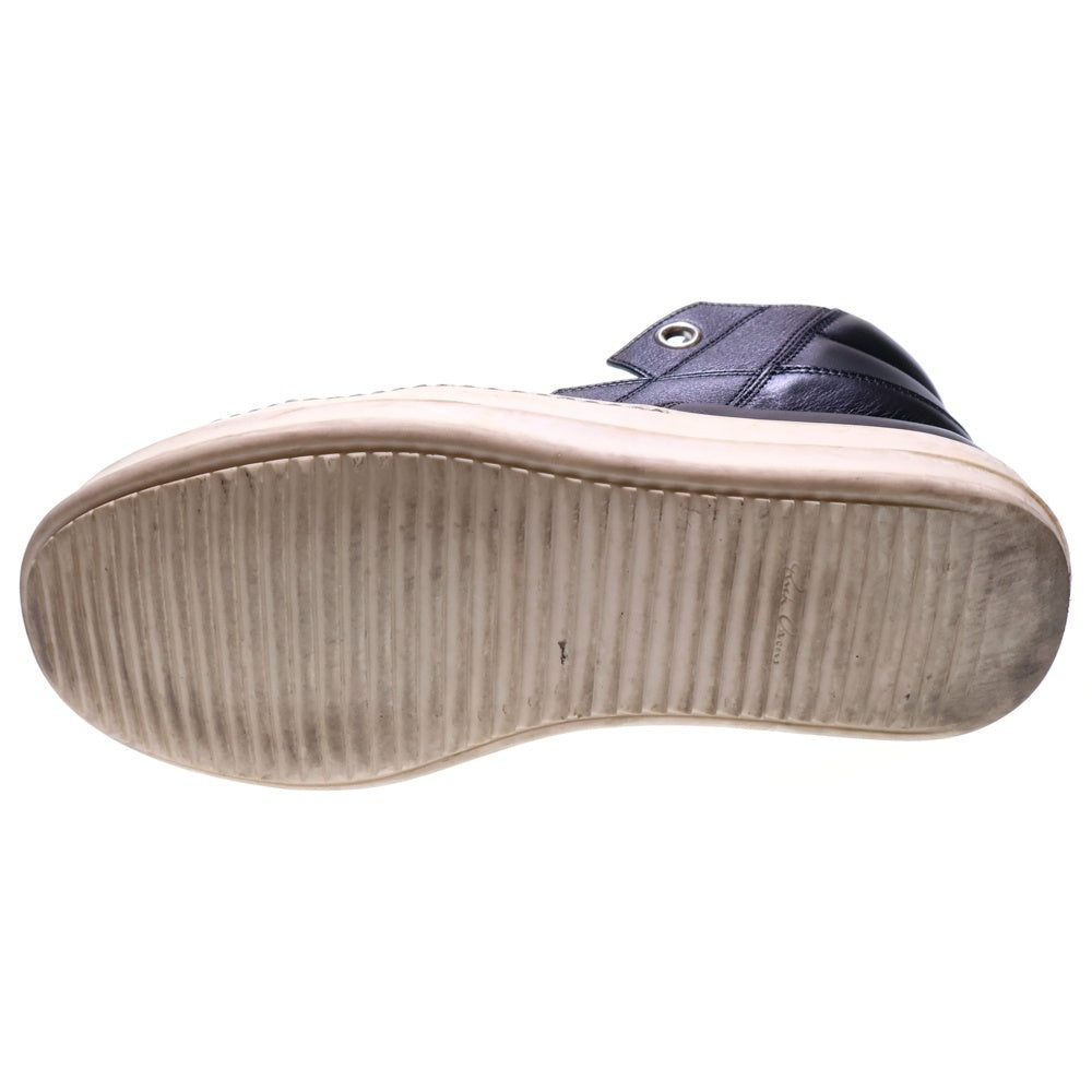 Rick Owens(リックオウエンス) ISLAND DUNK アイランドダンク サイドジップ レザー ハイカットスニーカー ブラック/ホワイト