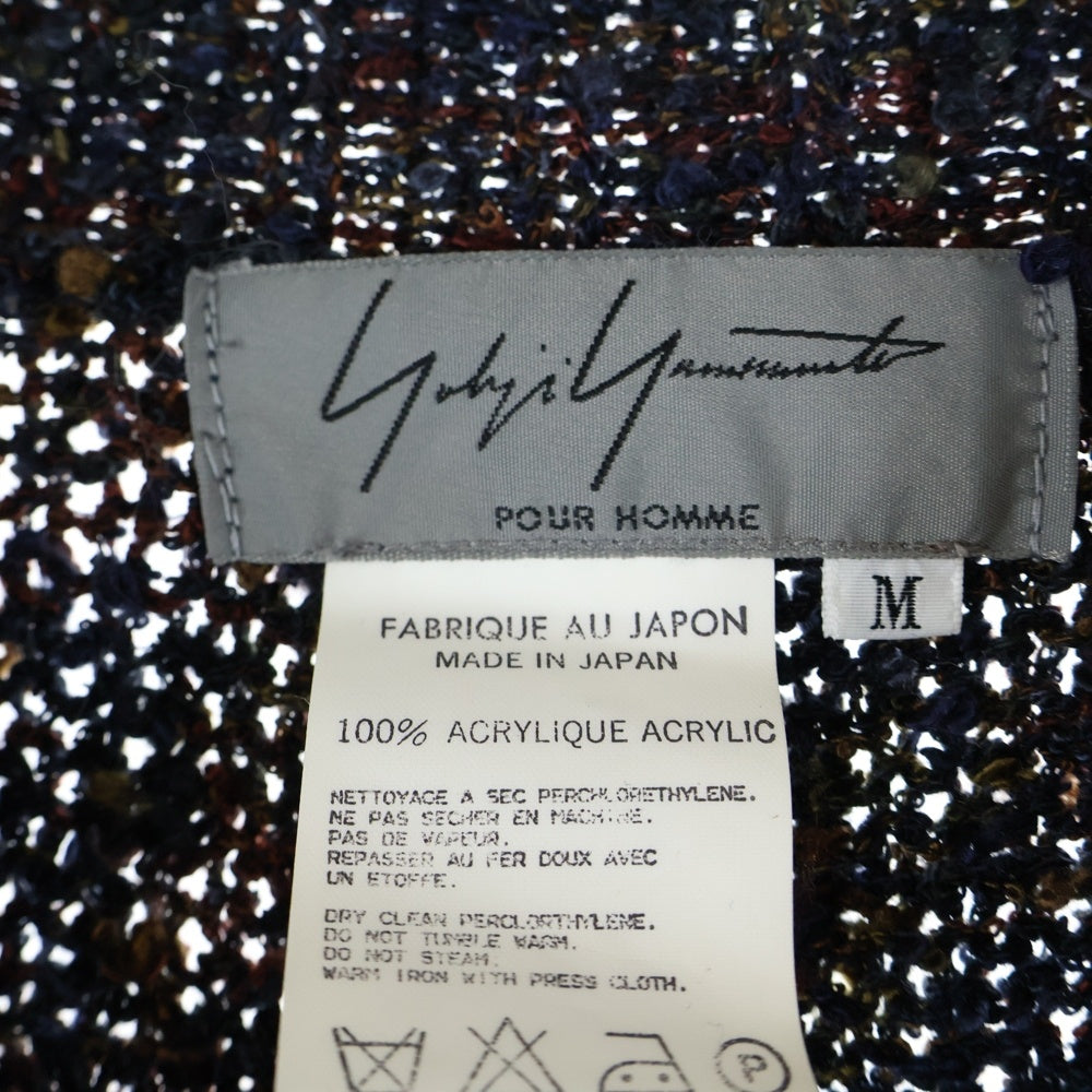 Yohji Yamamoto POUR HOMME(ヨウジヤマモト プールオム) 96AW ロング アクリル ニットセーター マルチ HG-K32-921