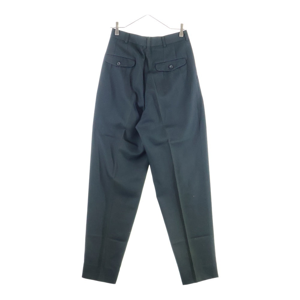 Yohji Yamamoto POUR HOMME(ヨウジヤマモト プールオム) 90s 2タック アセテート ワイド テーパード スラックス ロングパンツ ブラック