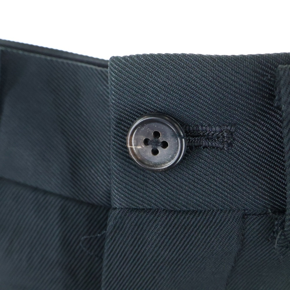 Yohji Yamamoto POUR HOMME(ヨウジヤマモト プールオム) 90s 2タック アセテート ワイド テーパード スラックス ロングパンツ ブラック