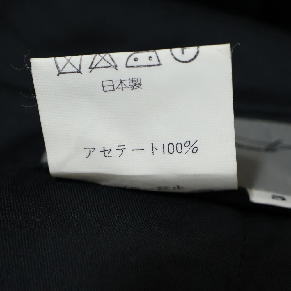 Yohji Yamamoto POUR HOMME(ヨウジヤマモト プールオム) 90s 2タック アセテート ワイド テーパード スラックス ロングパンツ ブラック