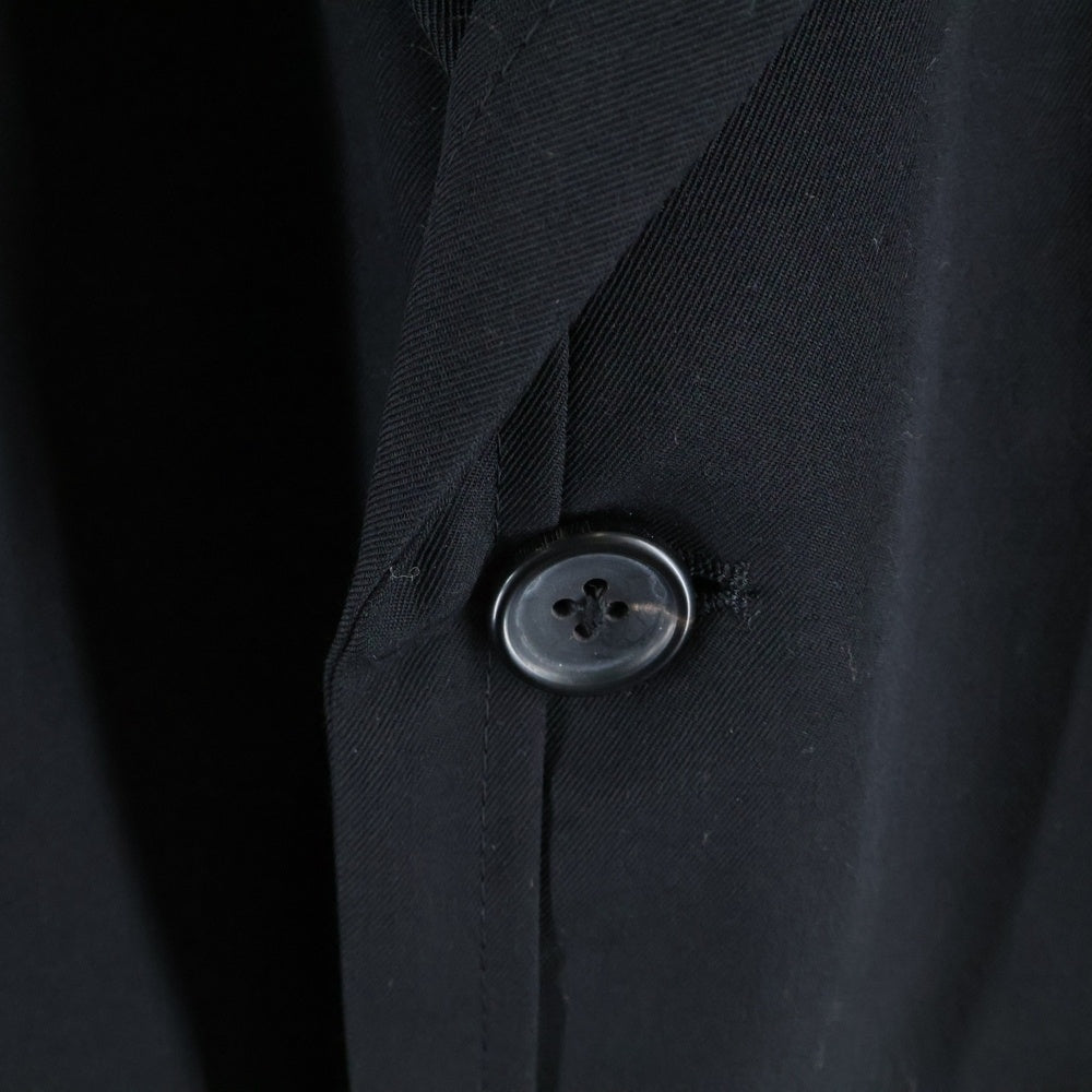 Yohji Yamamoto POUR HOMME(ヨウジヤマモト プールオム) 94AW ウールギャバジン オーバーサイズ 4B シングル テーラード パイピングジャケット ブラック HV-J62-174
