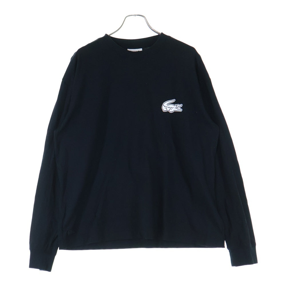 LACOSTE(ラコステ) ロゴプリント クルーネック 長袖 Tシャツカットソー ブラック TH046J