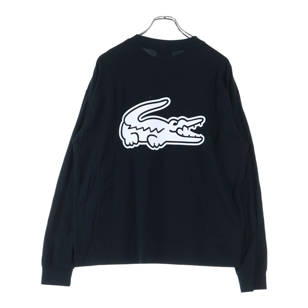 LACOSTE(ラコステ) ロゴプリント クルーネック 長袖 Tシャツカットソー ブラック TH046J