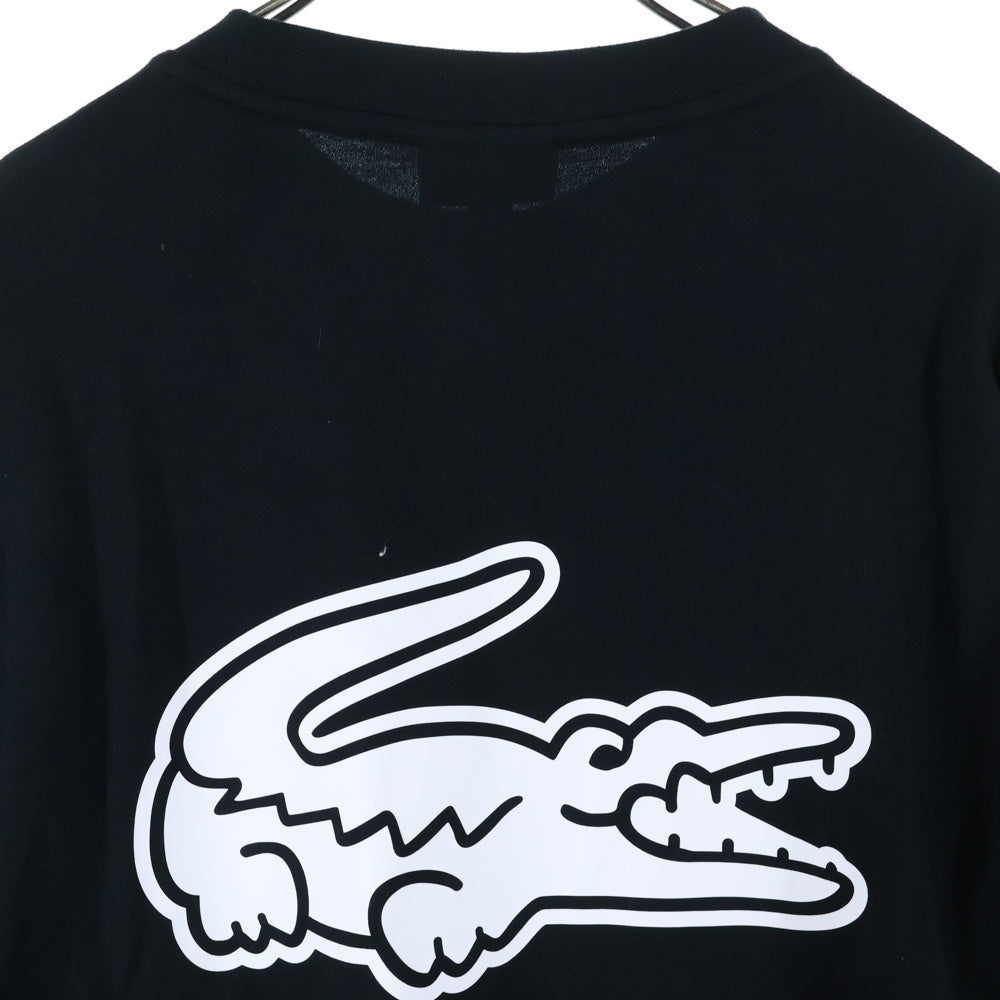 LACOSTE(ラコステ) ロゴプリント クルーネック 長袖 Tシャツカットソー ブラック TH046J