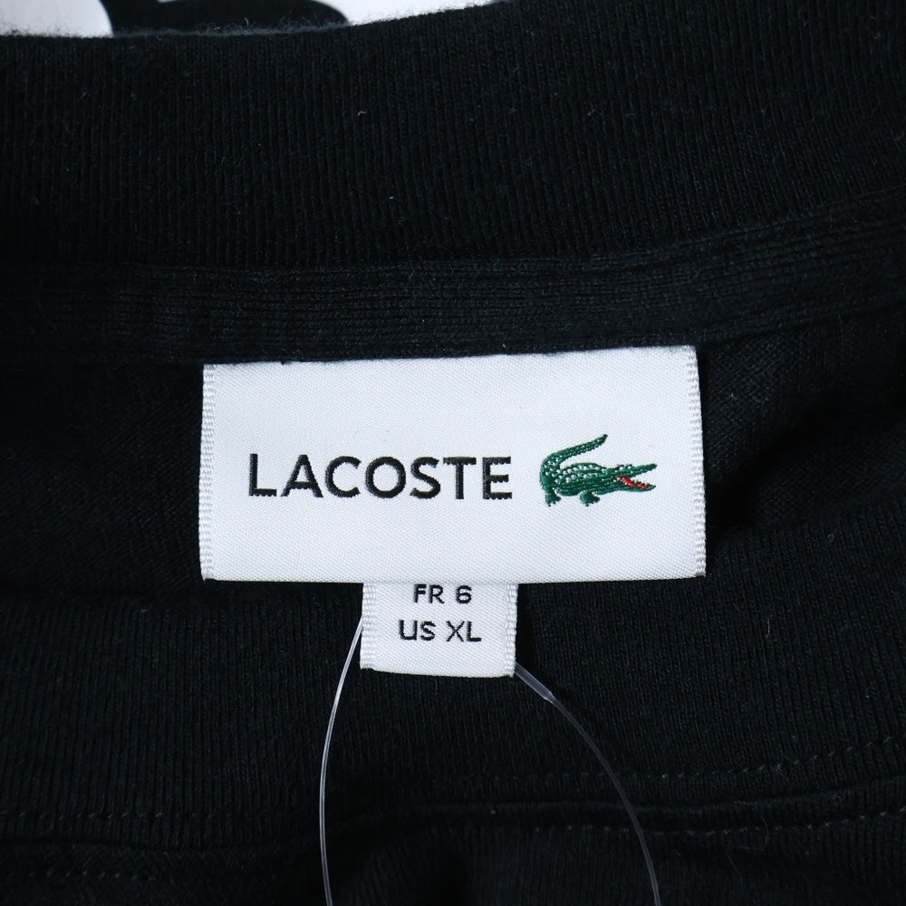LACOSTE(ラコステ) ロゴプリント クルーネック 長袖 Tシャツカットソー ブラック TH046J