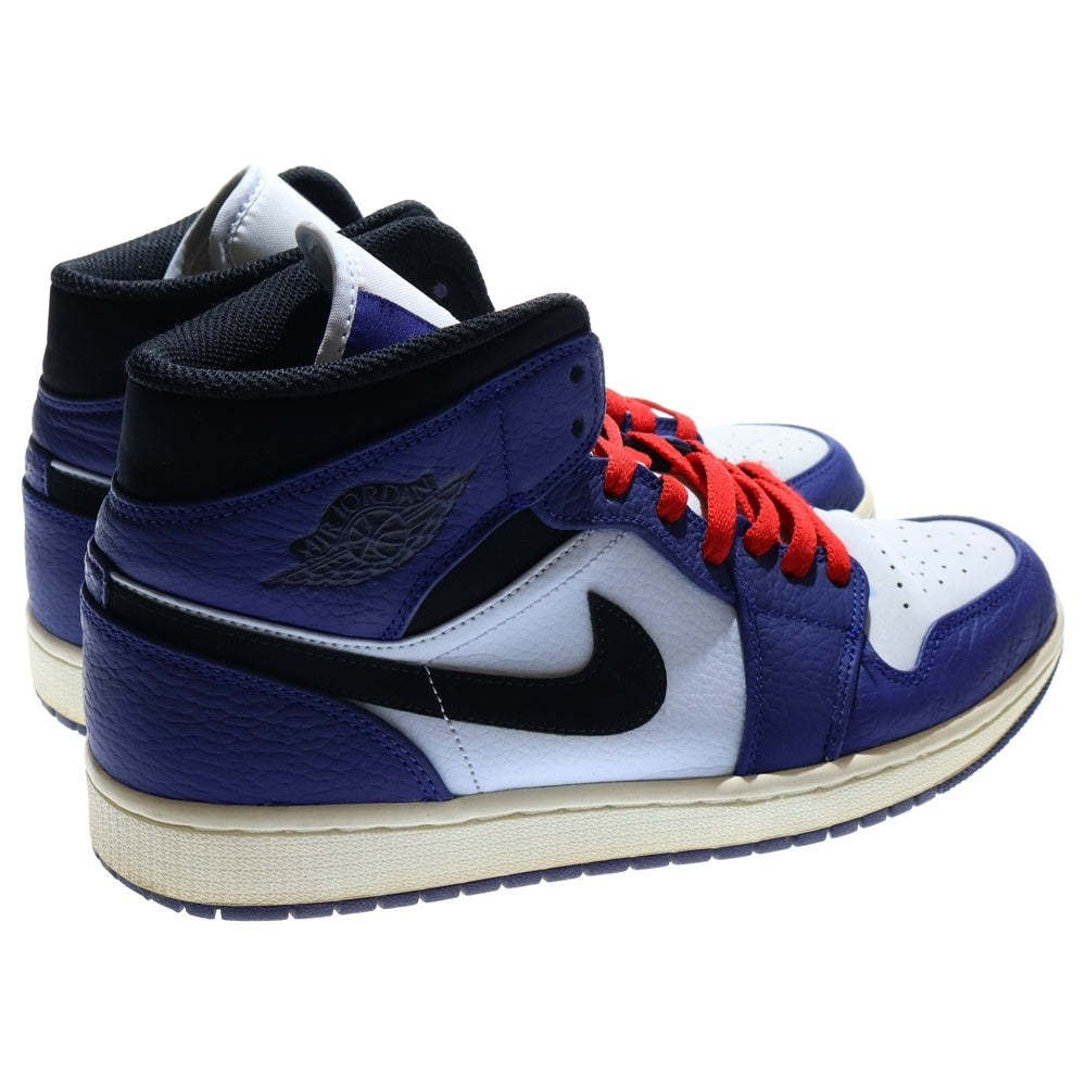 NIKE(ナイキ) AIR JORDAN 1 MID DEEP ROYAL エアジョーダン1 ディープ ロイヤル ミッドカットスニーカー ネイビー US10/28cm 852542-400