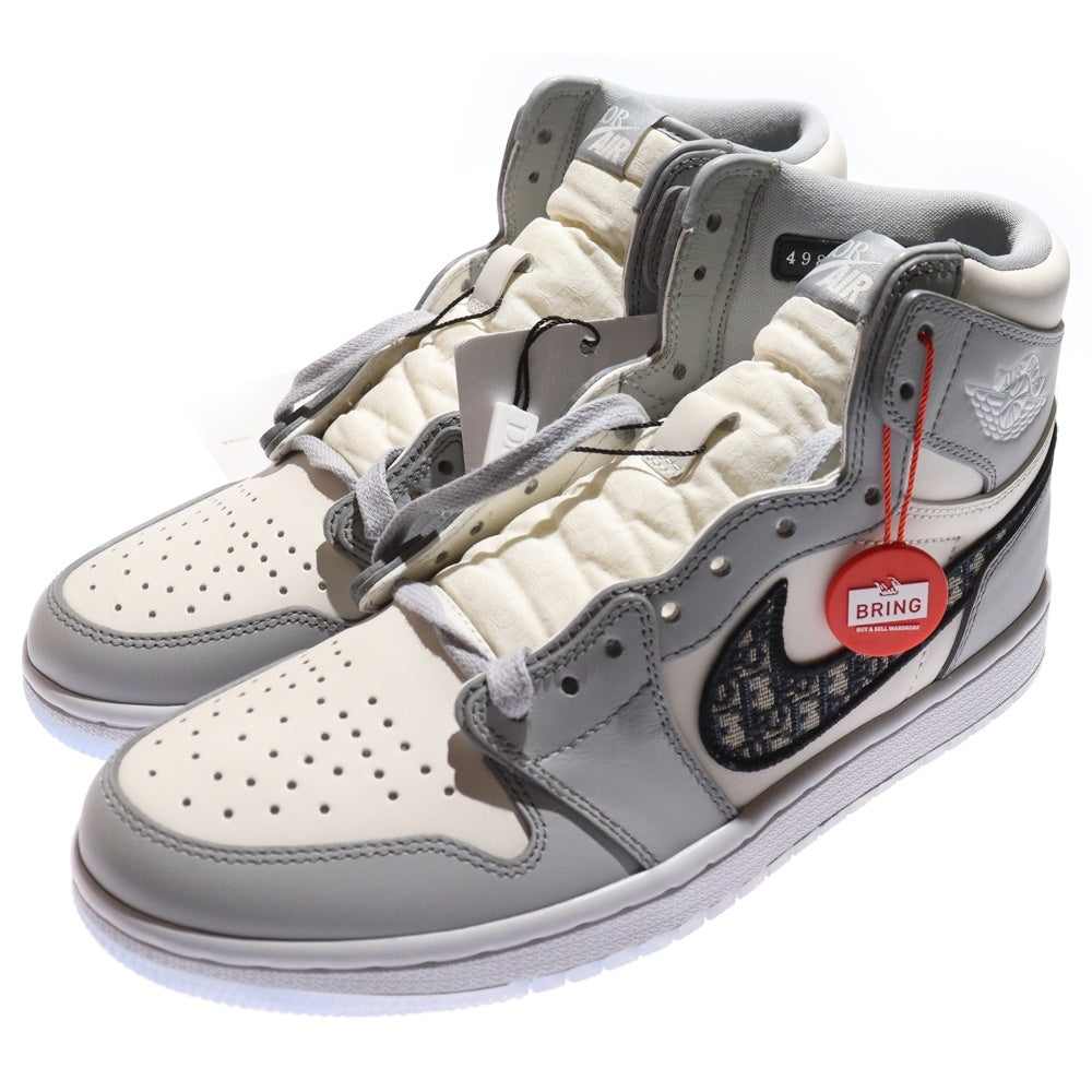 NIKE(ナイキ) ×DIOR AIR JORDAN 1 HIGH OG ディオール エアジョーダン1 ハイカットスニーカー ホワイト/グレー US8/26cm CN8607-002