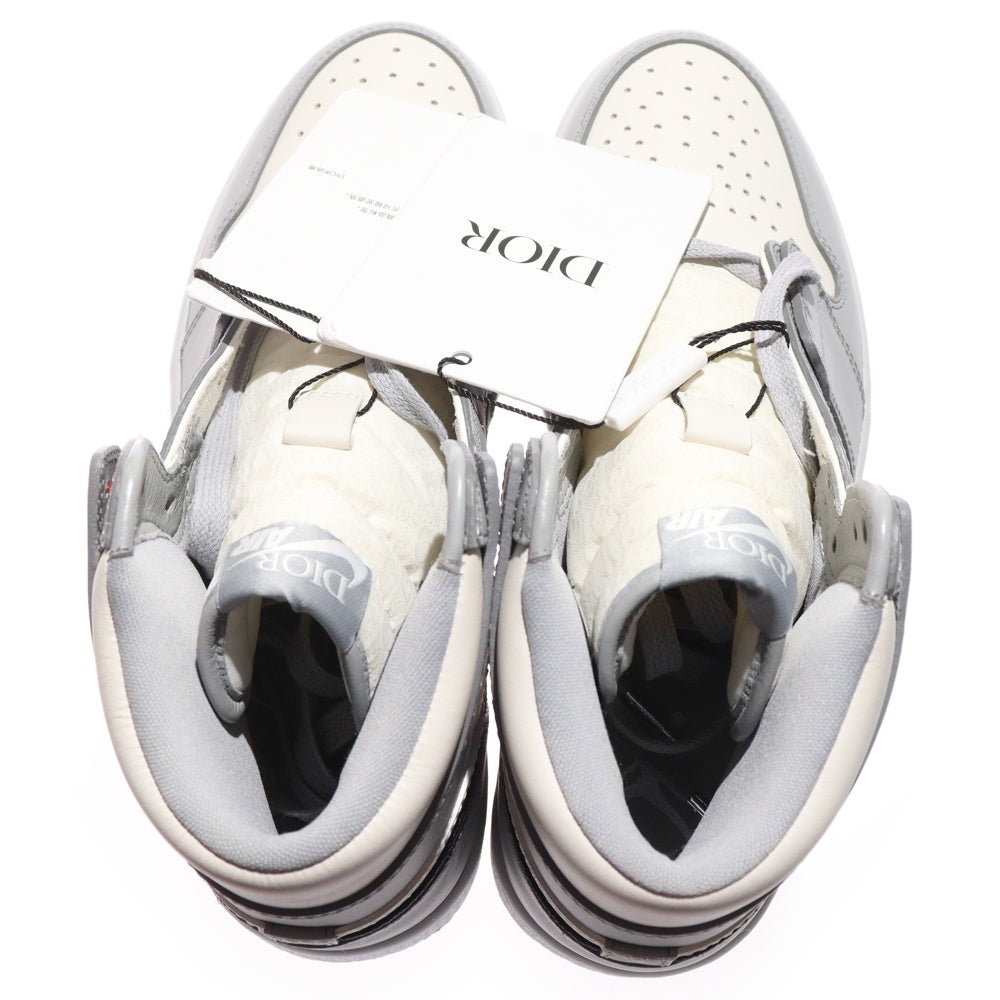 NIKE(ナイキ) ×DIOR AIR JORDAN 1 HIGH OG ディオール エアジョーダン1 ハイカットスニーカー ホワイト/グレー US8/26cm CN8607-002