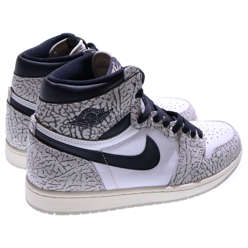 NIKE(ナイキ) AIR JORDAN 1 HIGH OG WHITE CEMENT エアジョーダン1 ホワイトセメント ハイカットスニーカー ホワイト/ブラック US8.5/26.5cm DZ5485-052