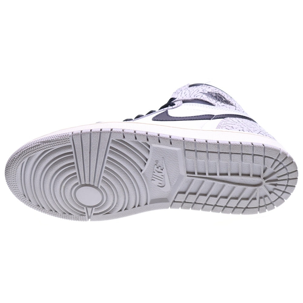 NIKE(ナイキ) AIR JORDAN 1 HIGH OG WHITE CEMENT エアジョーダン1 ホワイトセメント ハイカットスニーカー ホワイト/ブラック US8.5/26.5cm DZ5485-052