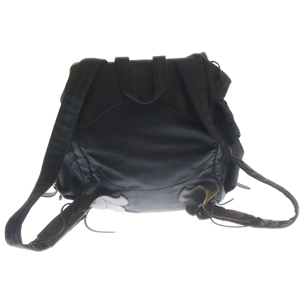 CHROME HEARTS(クロムハーツ) BACKPACK-L ラージ ガンスリンガー レザーストラップ ナイロン バックパック リュックサック ブラック