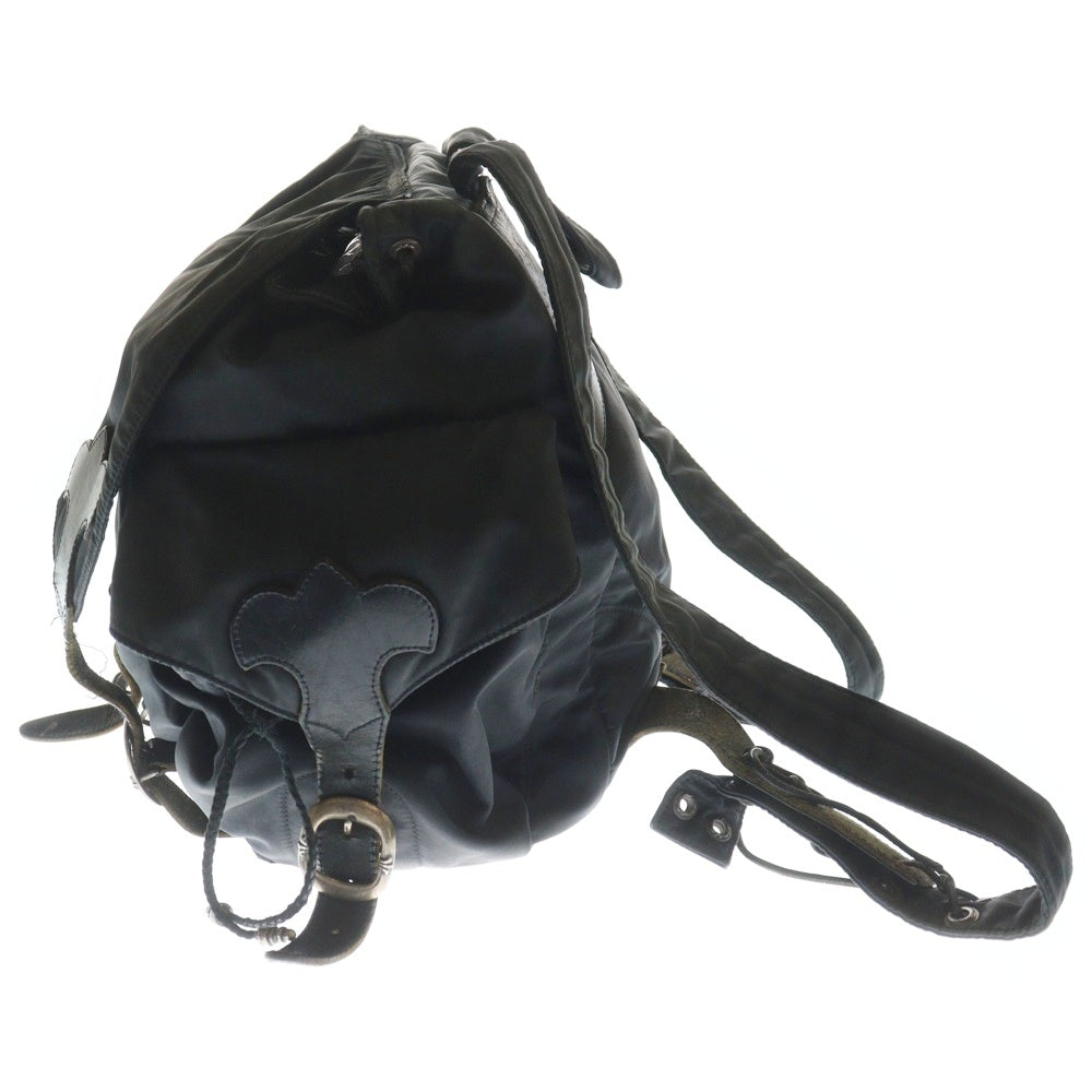 CHROME HEARTS(クロムハーツ) BACKPACK-L ラージ ガンスリンガー レザーストラップ ナイロン バックパック リュックサック ブラック