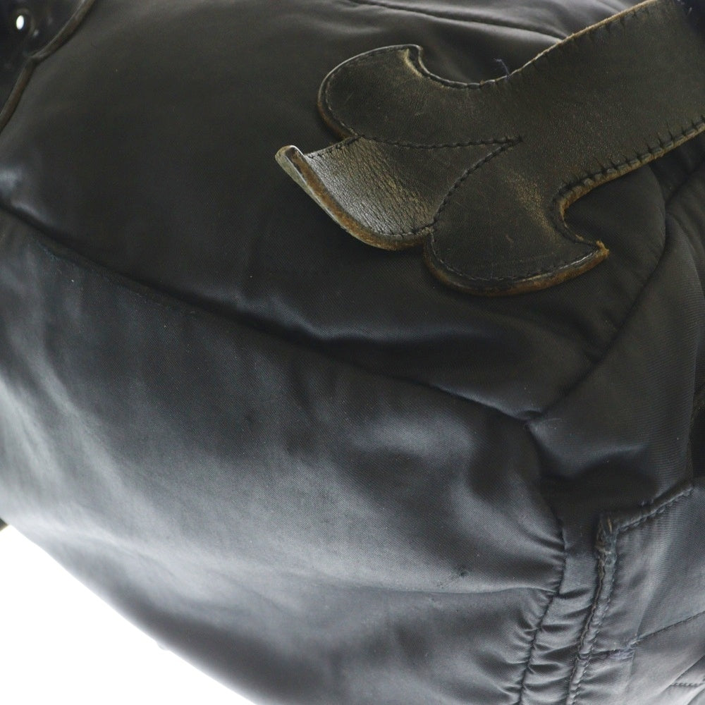 CHROME HEARTS(クロムハーツ) BACKPACK-L ラージ ガンスリンガー レザーストラップ ナイロン バックパック リュックサック ブラック