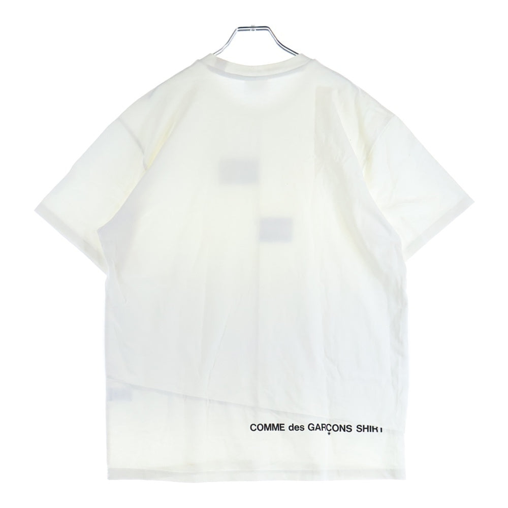 SUPREME(シュプリーム) 18AW ×COMME des GARCONS SHIRTS Split Box Logo Tee コムデギャルソンシャツ スプリット ボックスロゴ 半袖Tシャツ カットソー ホワイト