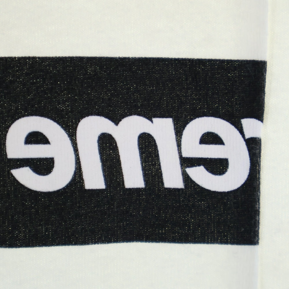 SUPREME(シュプリーム) 18AW ×COMME des GARCONS SHIRTS Split Box Logo Tee コムデギャルソンシャツ スプリット ボックスロゴ 半袖Tシャツ カットソー ホワイト