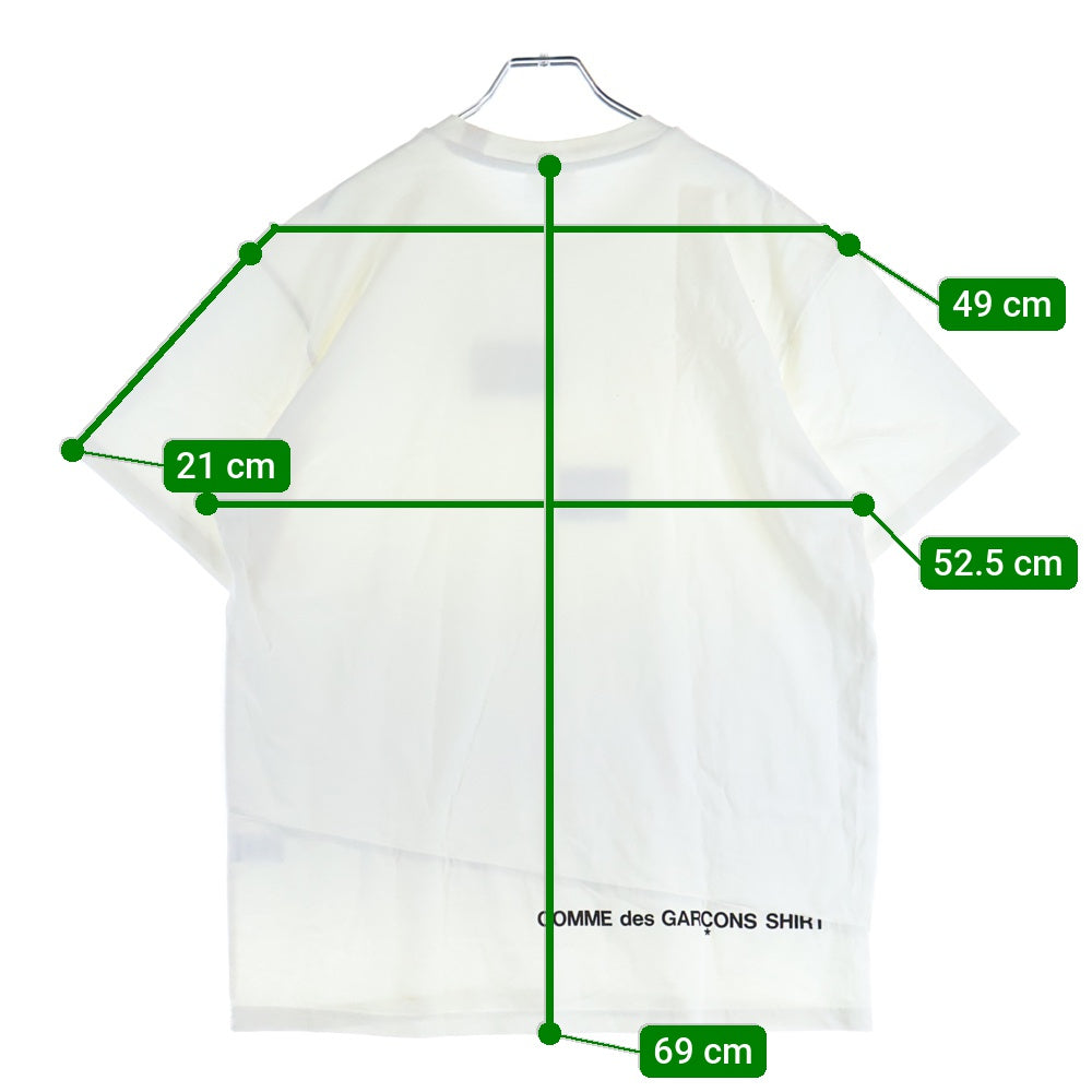 SUPREME(シュプリーム) 18AW ×COMME des GARCONS SHIRTS Split Box Logo Tee コムデギャルソンシャツ スプリット ボックスロゴ 半袖Tシャツ カットソー ホワイト
