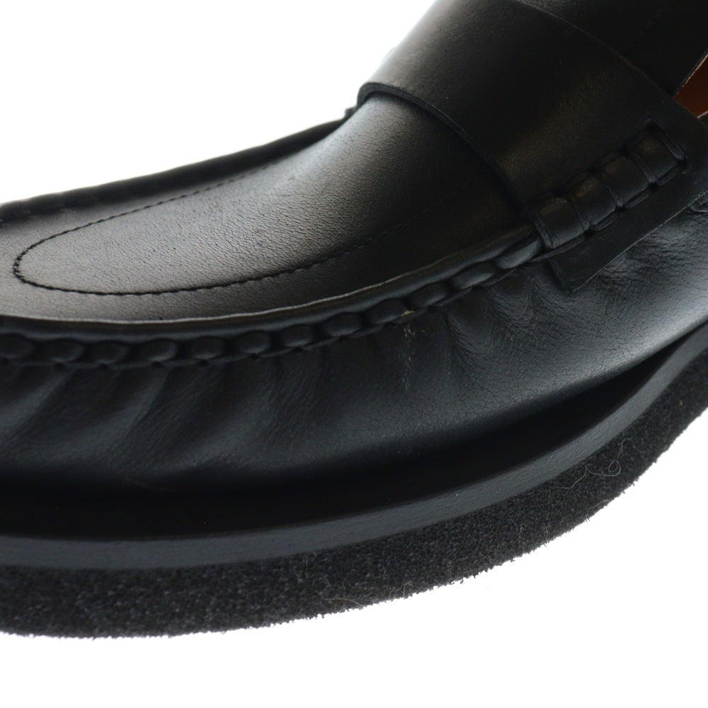 OFF-WHITE(オフホワイト) Sponge Meteor Loafers スポンジソール レザー コインローファー ブラック OMIF012S22LEA0011063